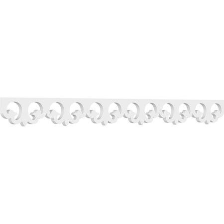 Ekena Millwork Leora Architectural Grade PVC Running Trim, 4"H x 5/8"P x 48"L RUNP04X0625X48LEO
